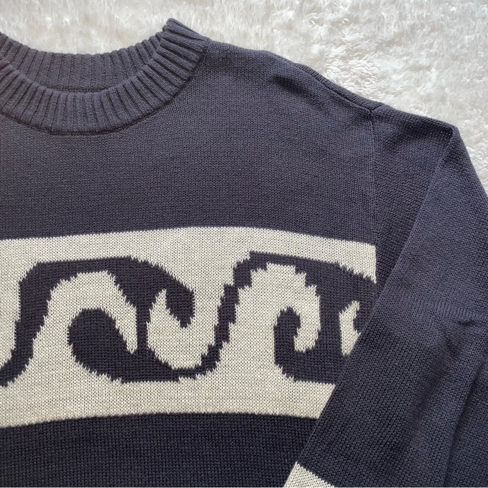 Billabong Wave Fade navy blue lightweight crewneck beach sweater - Picture 2 of 7